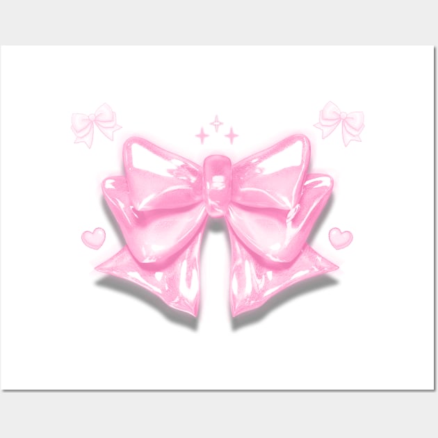 Coquette pink bow Wall Art by LANX